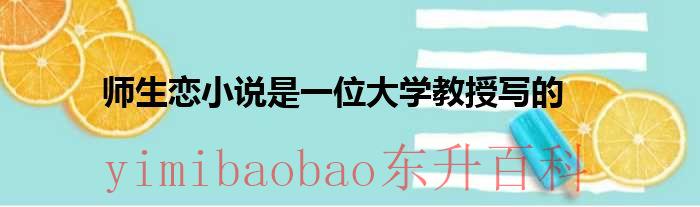 师生恋小说是一位大学教授写的