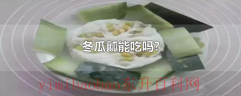 冬瓜瓤能吃吗?