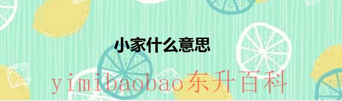 小家碧玉 碧玉小家什么意思