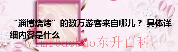 淄博烧烤怎么样 淄博烧烤百度百科
