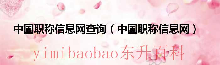 中国职称网官网首页 中国职称网官网