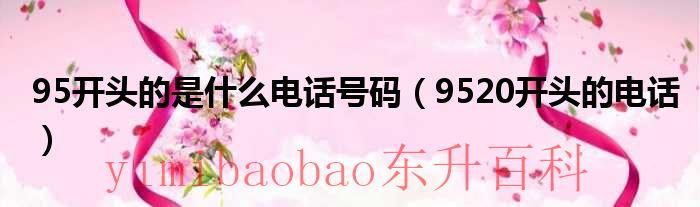 95开头的是什么地方的 95开头的是什么电话号码7位