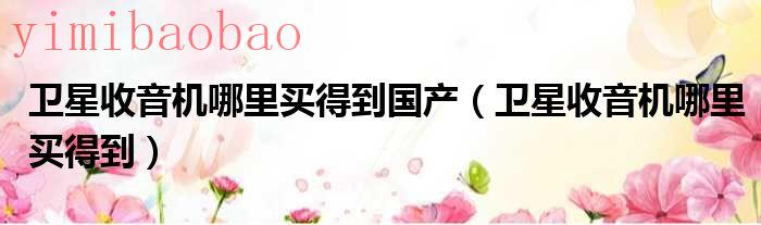 卫星收音机多少钱（卫星收音机现在还能收到吗）