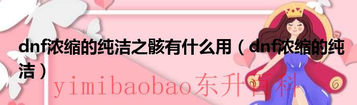 浓缩的纯洁之骸怎么用 浓缩的纯洁之骸多少钱一个