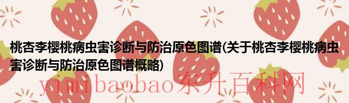 桃杏病虫害图谱（樱桃病虫害诊断与防治）