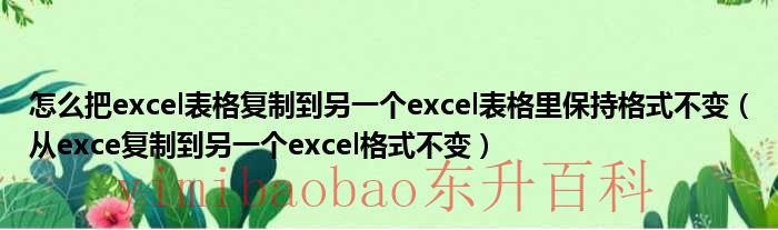 怎么把excel横向数据变成纵向 怎么把excel表格复制得一模一样