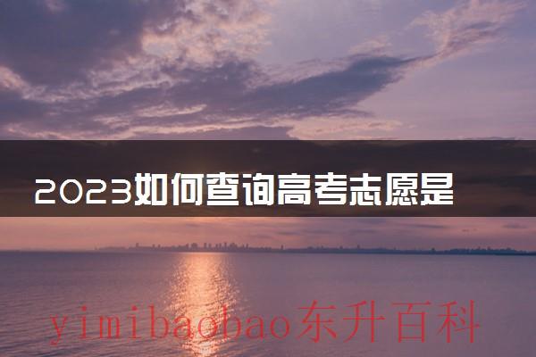 怎么查询高考志愿档案状态 怎么查询高考志愿录取结果查询