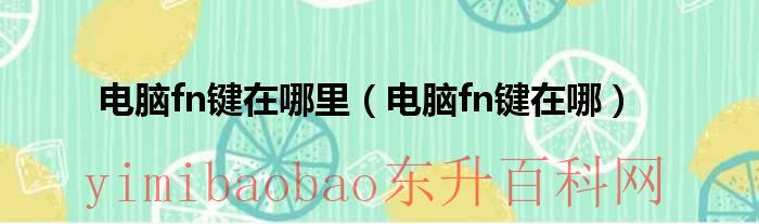 电脑上fn键在哪（电脑上fn键的功能）