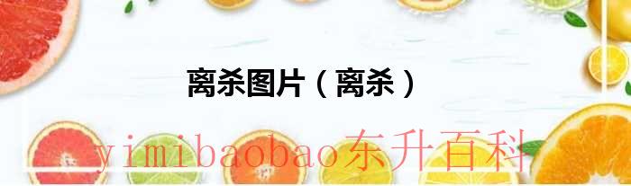 离杀图片（离杀）