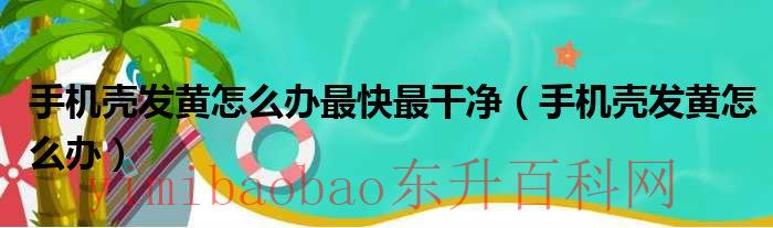 手机壳发黄用什么办法（手机壳发黄怎么办最快解决方法）