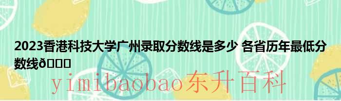 2023香港科技大学广州招生简章 2023香港科技大学广州录取时间