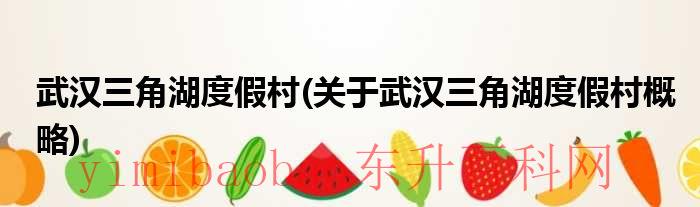 汉阳三角湖（沌口三角湖度假村）