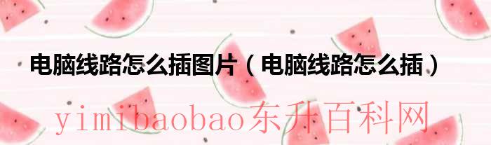 电脑线路怎么插电源（电脑线路怎么插图片上）
