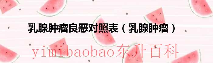 乳腺瘤的临床表现 乳腺瘤的早期表现