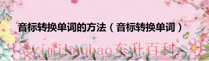 英语音标换单词 音标转换单词的方法和技巧
