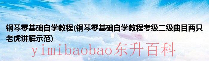 钢琴自弹 第2集《钢琴自学》零基础