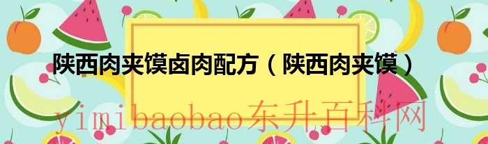 陕西肉夹馍的特点和吃法（陕西肉夹馍正宗做法）