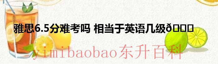 雅思6.5分难考吗 雅思6.5分难考吗相当于多少分