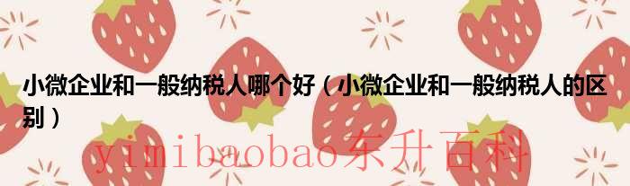 小微企业和一般纳税人怎么查 小微企业和一般纳税人的区别