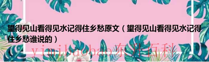 望得见山看得见水 望得见山看得见水记得住乡愁行书