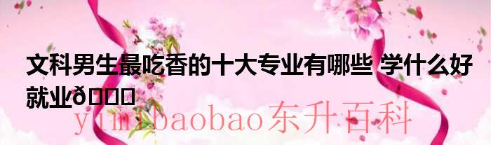 文科男生最好的专业排名 文科男生最好的六个专业