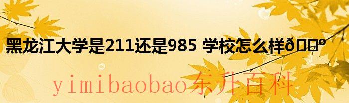 黑龙江大专学校有哪些 黑龙江大学是211还是985大学?