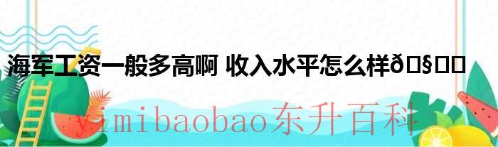 海军的工资高吗 海军的工资是多少一月