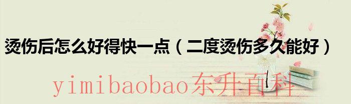 艾灸烫伤后的小妙招 烫伤后的小妙招
