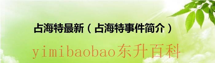 占海是什么电视剧的人物 占海特百科